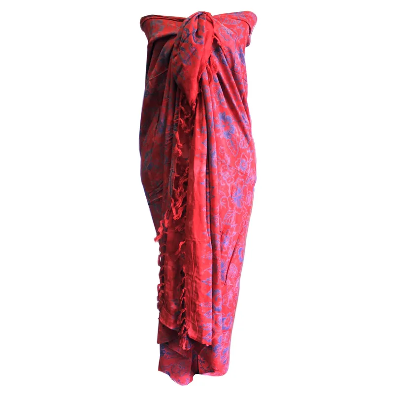 Bali Block Print Sarong Tropical