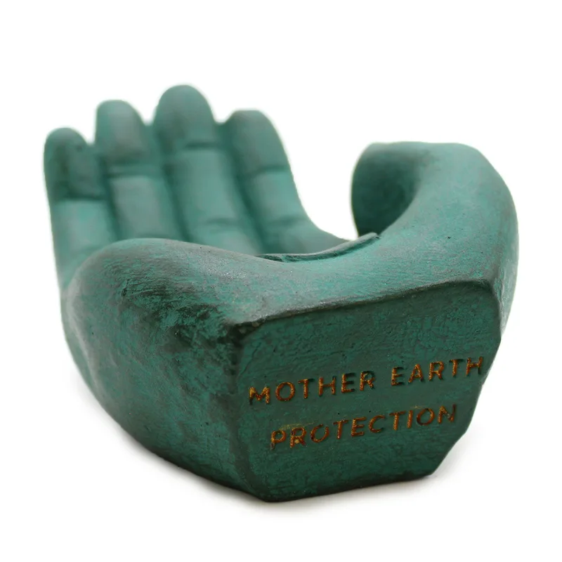 Hand Incenso Bruciatore Earth Protect Verde — foto 2