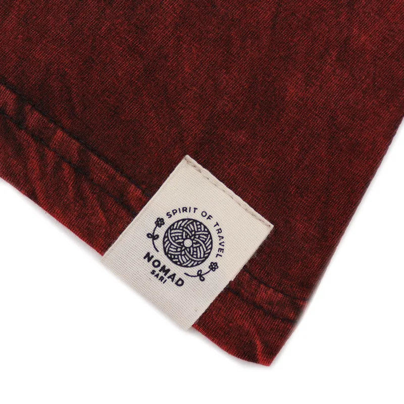 Nomad Sari Stonewashed Cotton T-Shirt Mandala Maroon Medium — foto 2
