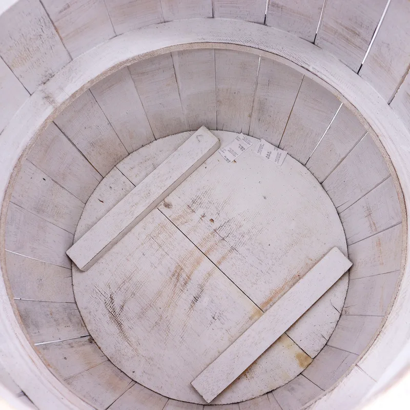 Beer Barrel Table Whitewash — foto 2