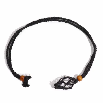 Crystal Gemstone Necklace Cord 45cm/18inch - Nero