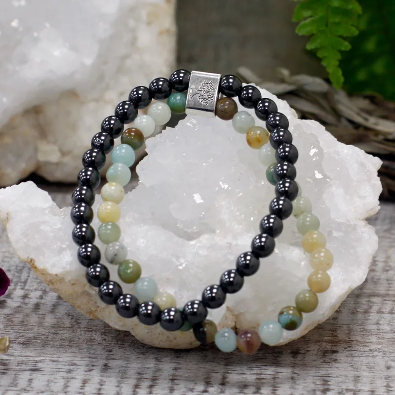 Bracciale con Pietra Magnetica - Amazonite