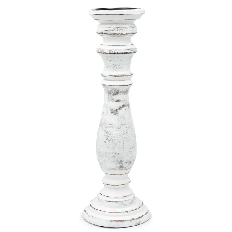 Classic Candela Stand Whitewash 37x10cm Large — foto 3