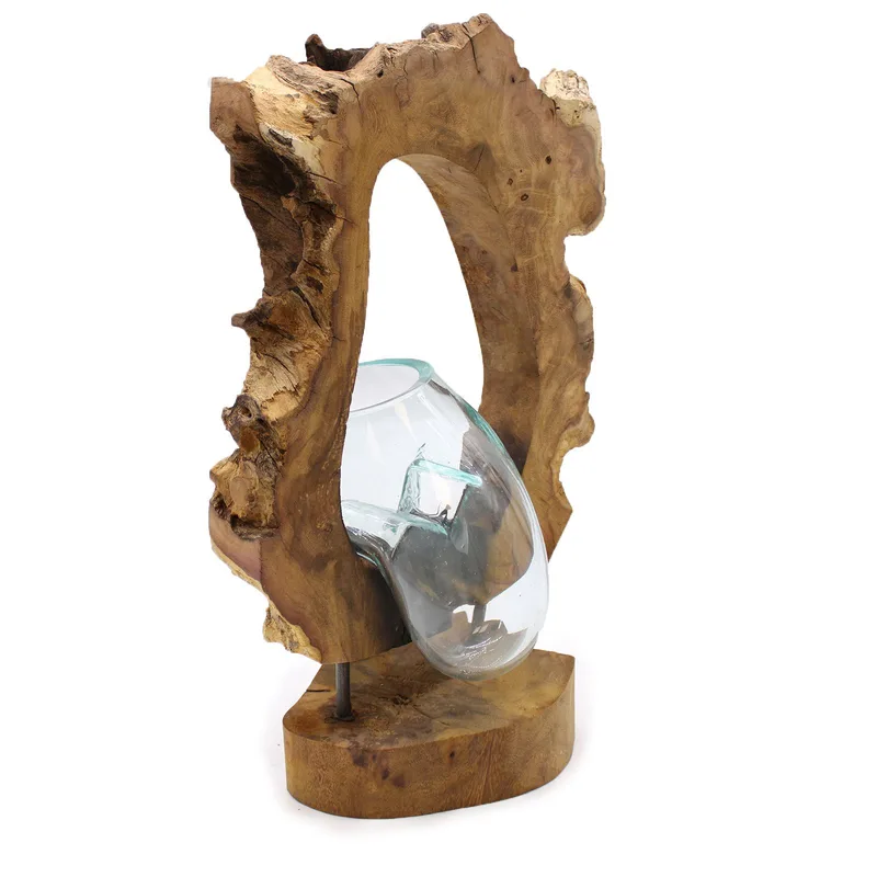 Molton Glass Hanging Art Vase on Legno