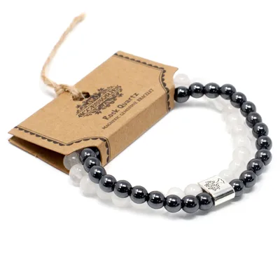 Bracciale con Pietra Naturale Magnetica - Quarzo Rosa — foto 2