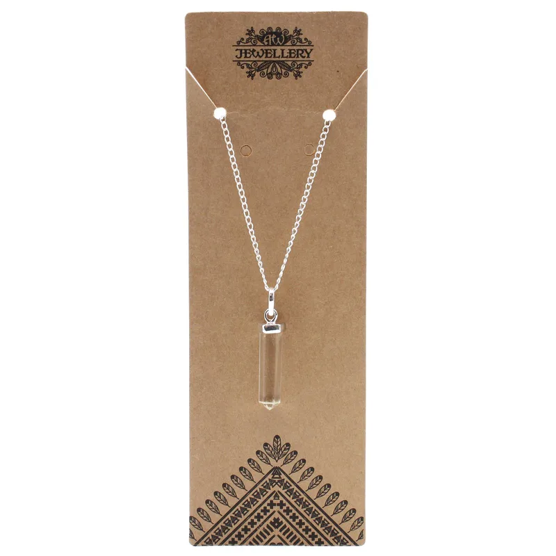 Gemstone Classic Point Pendant Rock Quartz — foto 5