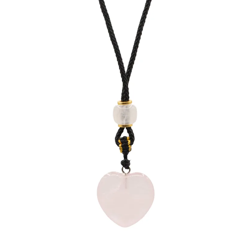 Collana con ciondolo Gemma - Cuore di Quarzo Rosa