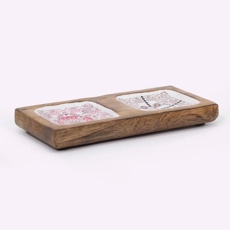 Double Trinket Tray 20x10x2.5cm Hop Hare — foto 1
