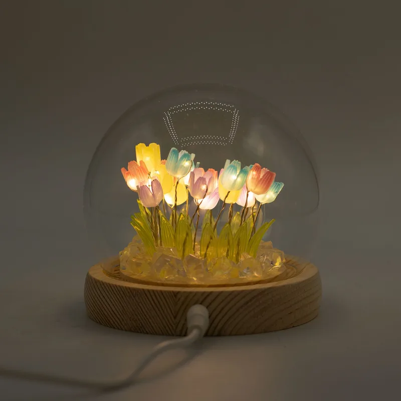 Floral Glow Garden Dome 20 Multi Tulips LED USB — foto 5