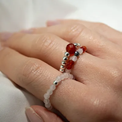 Nymph Spirit Gemstone Ring Set - Love & Flame — foto 4