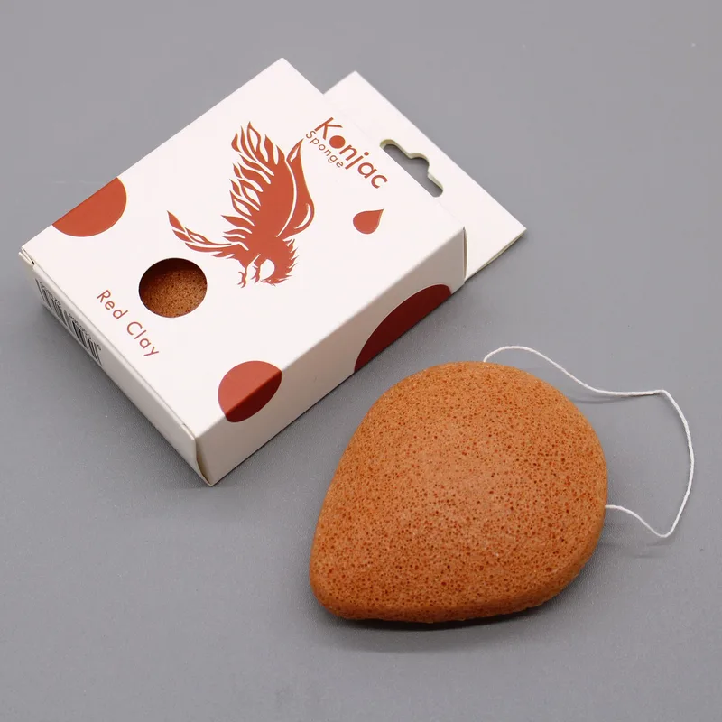 Teardrop Konjac Sponge - Red Clay - Rejuvenating — foto 2