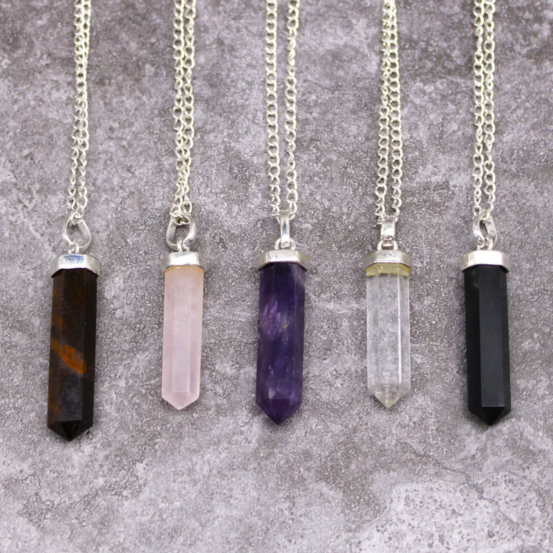 Gemstone Classic Point Pendant Rosa Quartz — foto 5