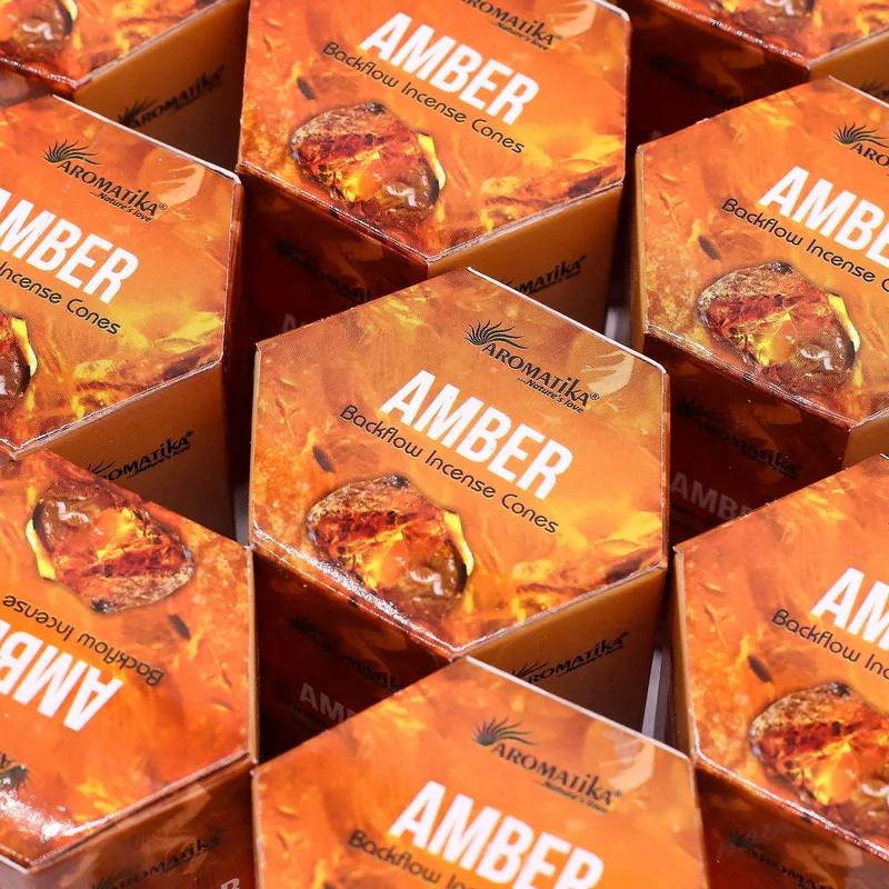 Pacchetto incenso backflow masala – Ambra (10 pezzi) — foto 5