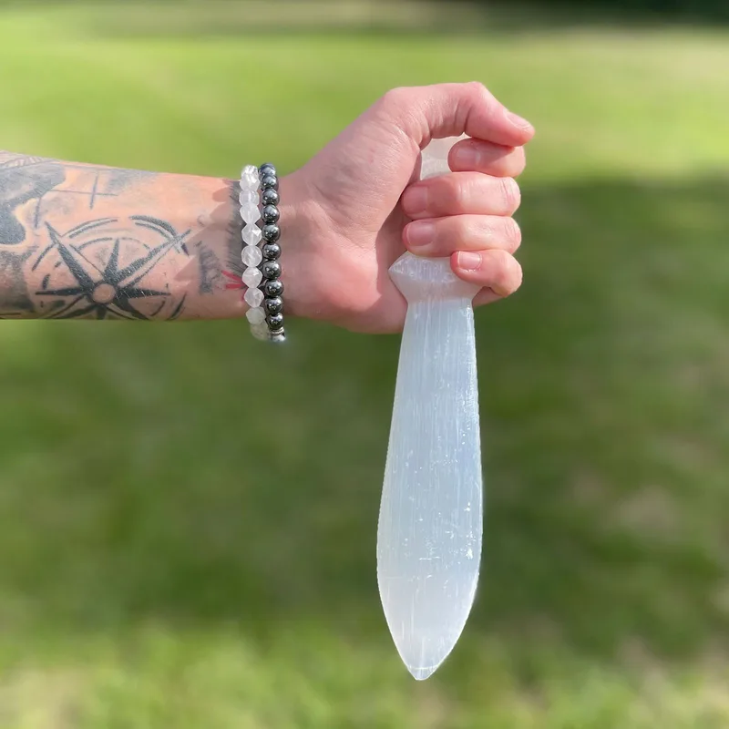 Selenite Lrg Ritual Knife Spiral — foto 1