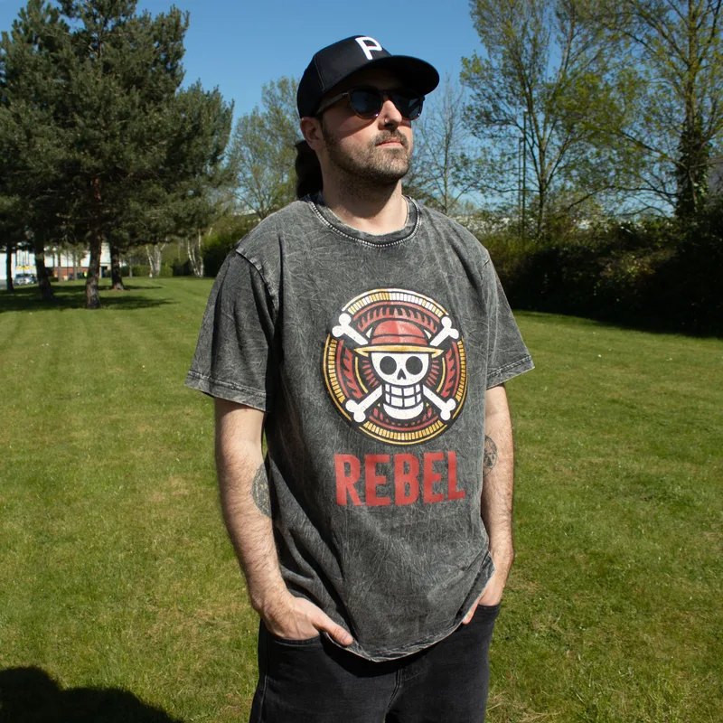 Nomad Sari Stonewashed Cotton T-Shirt Rebel Charcoal Large — foto 5