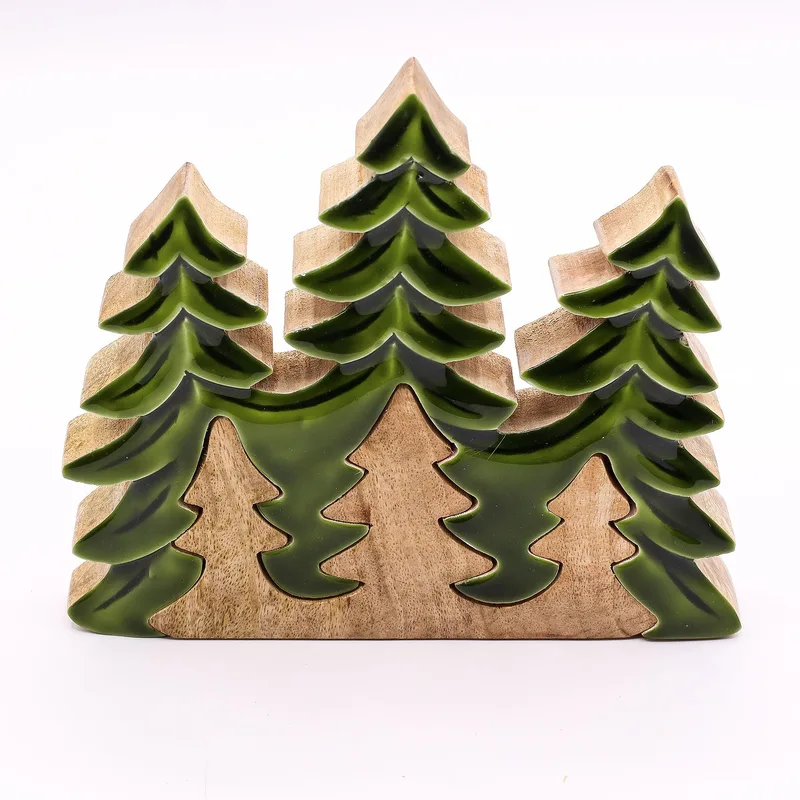 Lost in the Forrest Three Trees 3D Wooden Decoration 20x23cm — foto 4