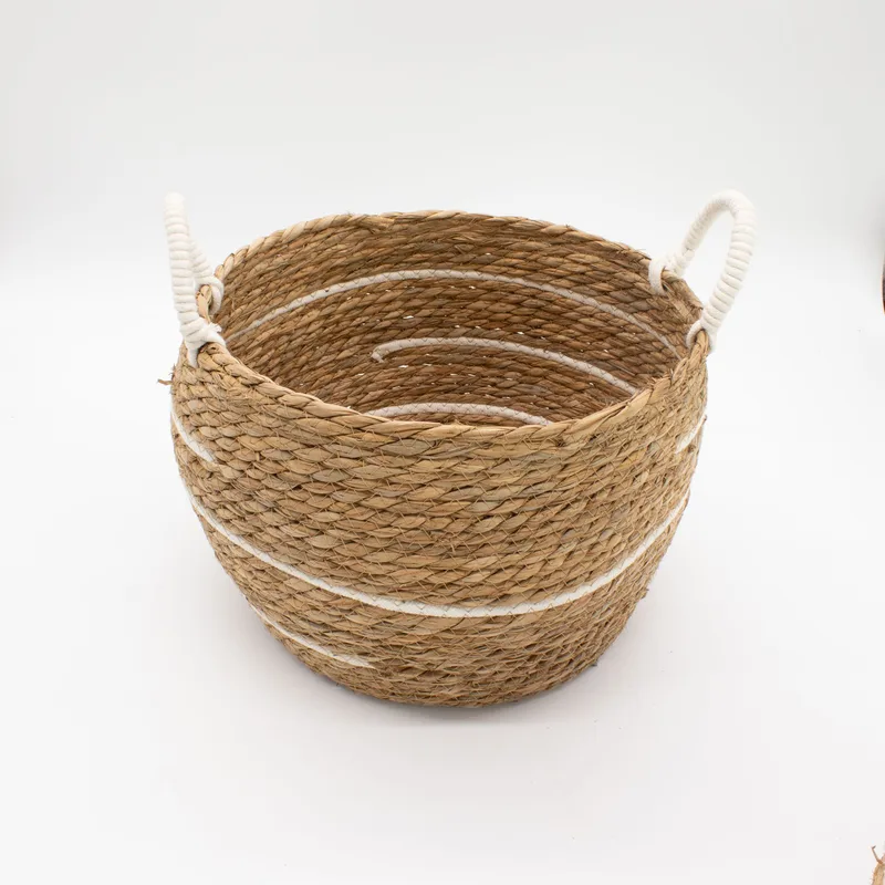 Cotton & Seagrass Large Baskets – Naturale Stripes – Set of 3 — foto 2