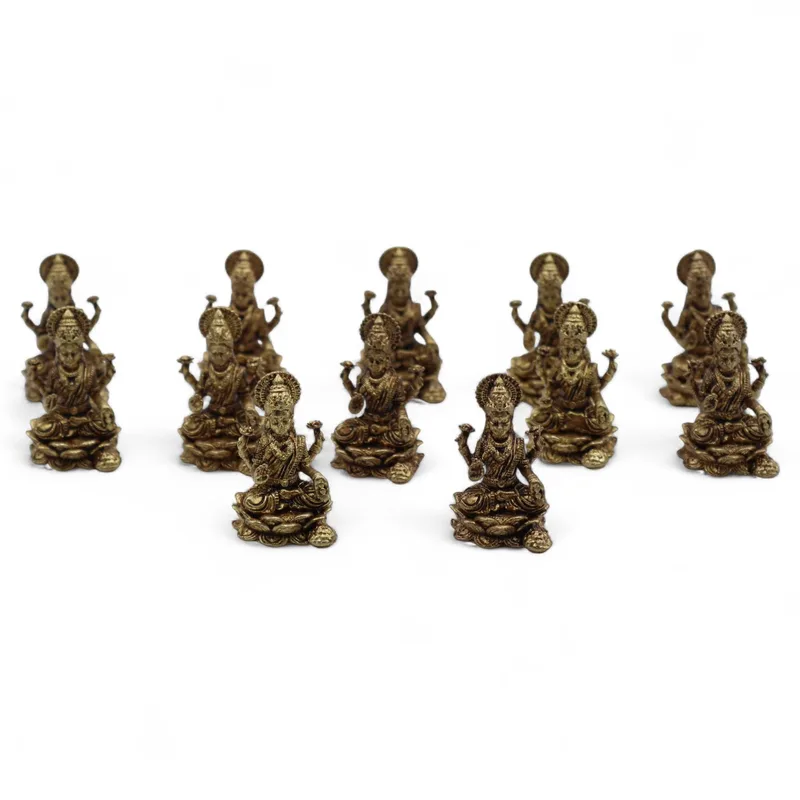 Brass Miniature Gods - Laxmi (11gms) - 30mm — foto 5