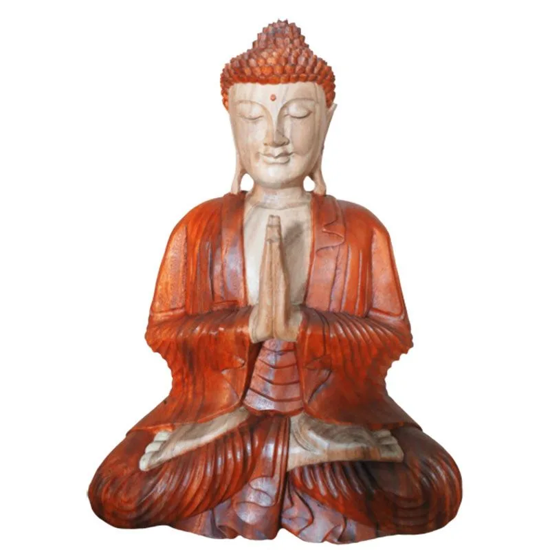 Hand Carved Buddha Statue 30cm Welcome