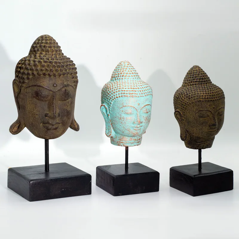 Stillness Buddha Head on Stand Grey — foto 3
