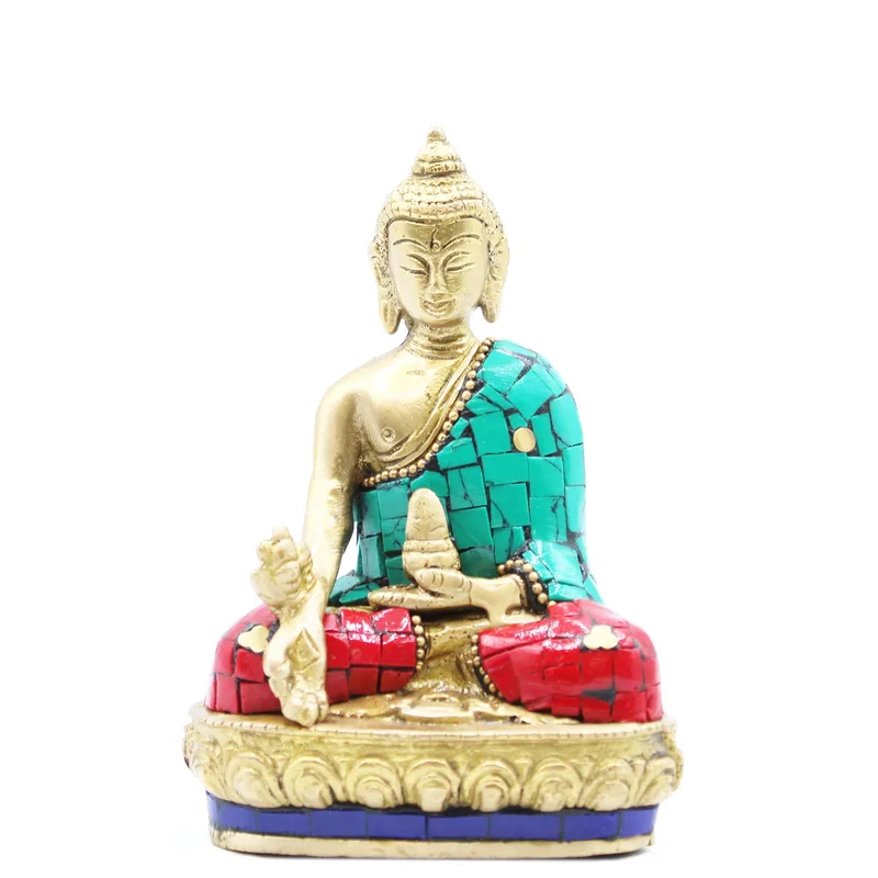 Brass Buddha Figure Hands Down 11.5 cm