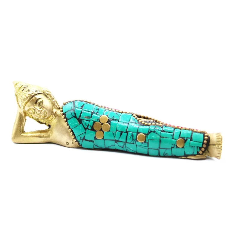 Brass Buddha Figure Lying Down 10cm