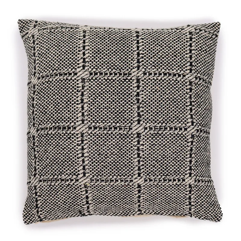 Copricuscino Classico - Quadrati Grigio - 40x40cm