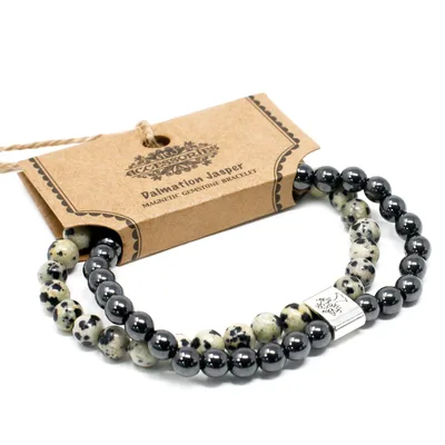 Bracciale con Pietre Magnetiche - Giada Dalmatica — foto 2