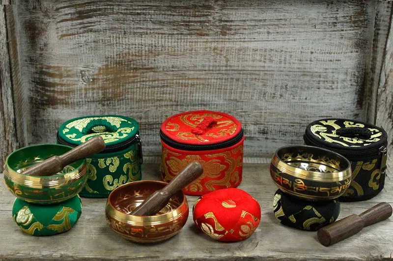 Mini Singing Bowl Gift Set Red — foto 2
