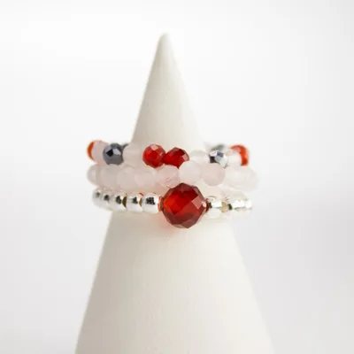 Nymph Spirit Gemstone Ring Set - Love & Flame — foto 2