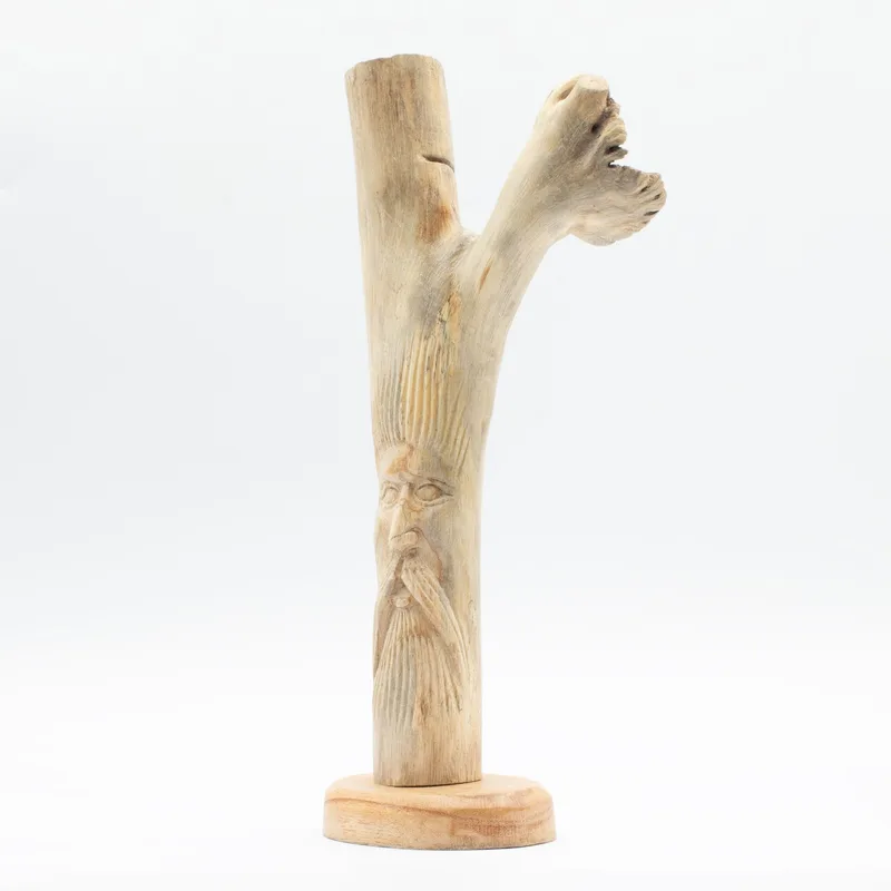 Fatto a mano Parasite Legno Art Carving Greenman — foto 3