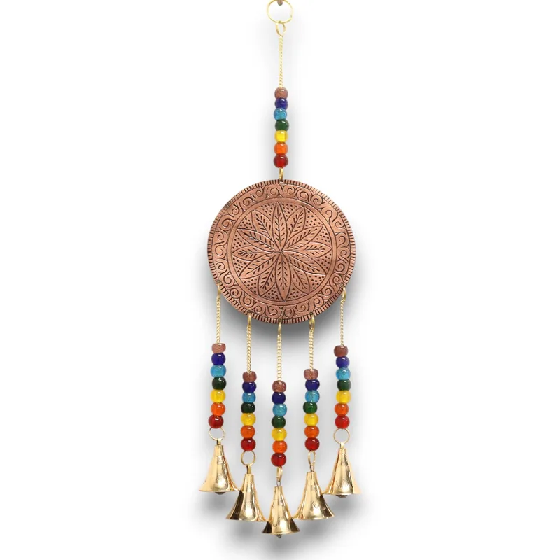 Indian Chimes Med Albero of Life Chakra Beads 5 Bells 10x36cm — foto 2