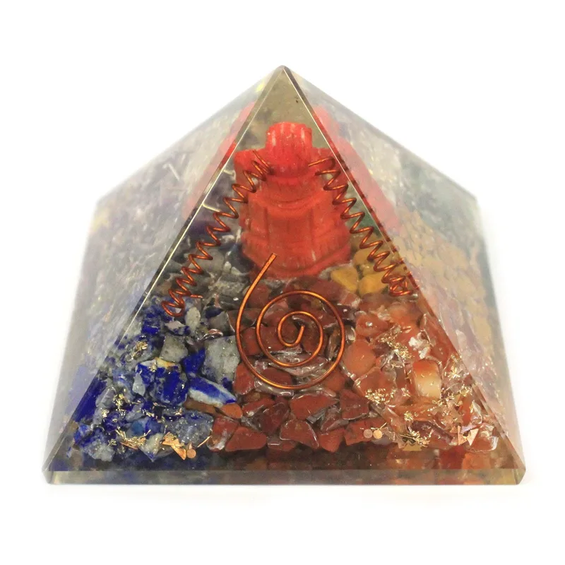 Lrg Orgonite Pyramid 70mm Ganesh