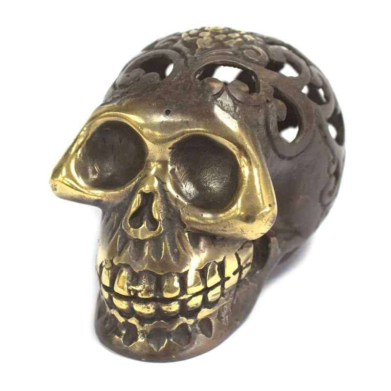Vintage Brass Skull Med — foto 5