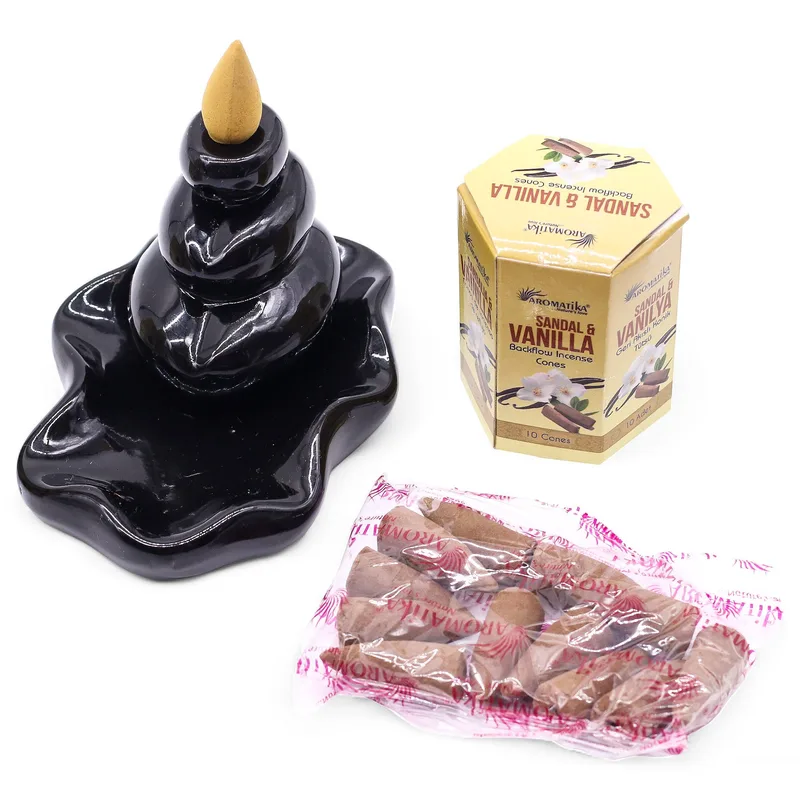 Masala Backflow Incenso pack of 10 Sandalwood & Vaniglia — foto 3