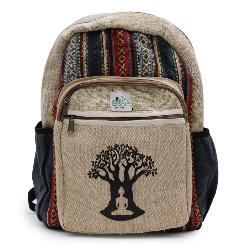 Large Hemp Backpack Bohdi Albero Design — foto 5