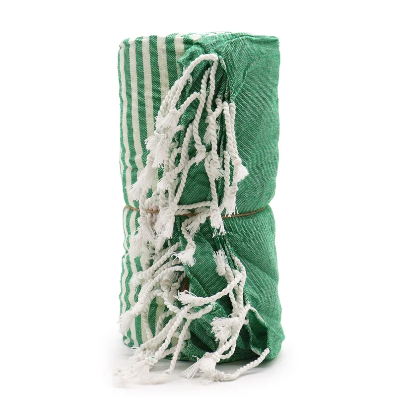 Cotton Pario Towel - 100x180 cm - Picnick Verde — foto 1