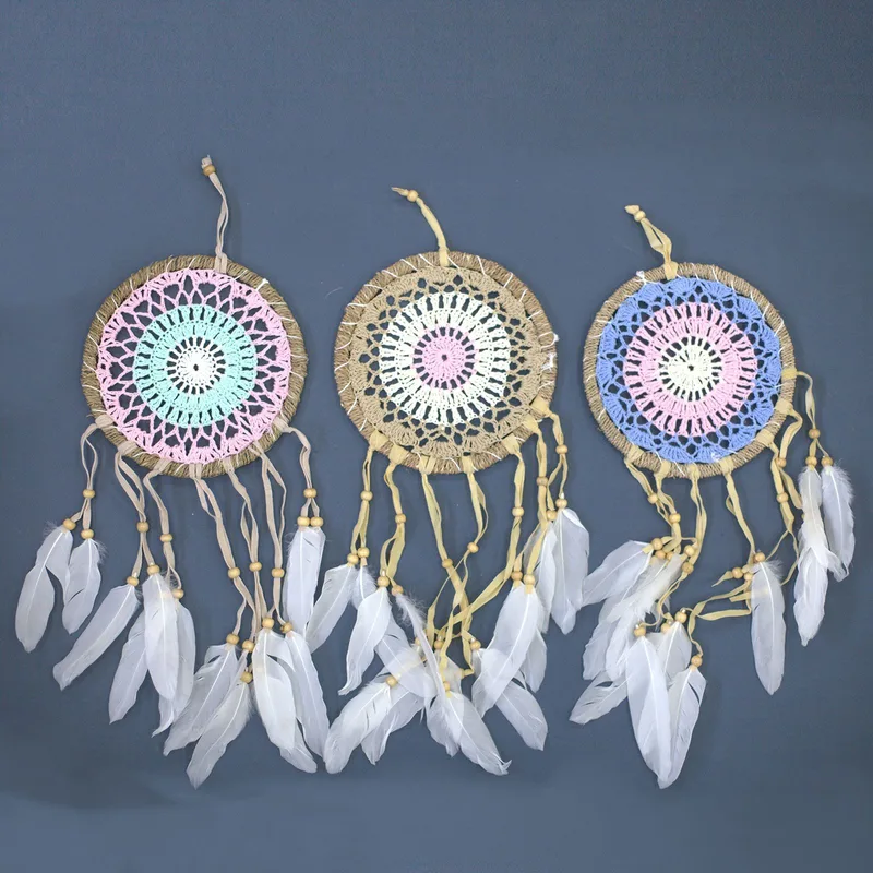 Pastel Pink Macramé Dream Catcher 16cm (asst colours) — foto 2