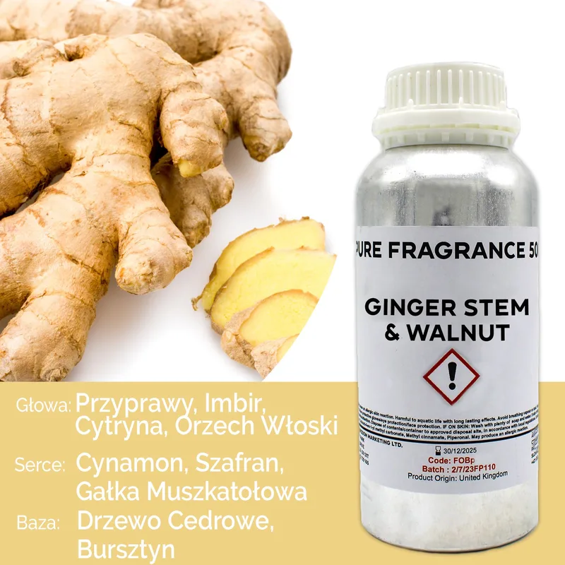 Ginger Stem & Walnut Puro Profumo Olio 500ml — foto 5