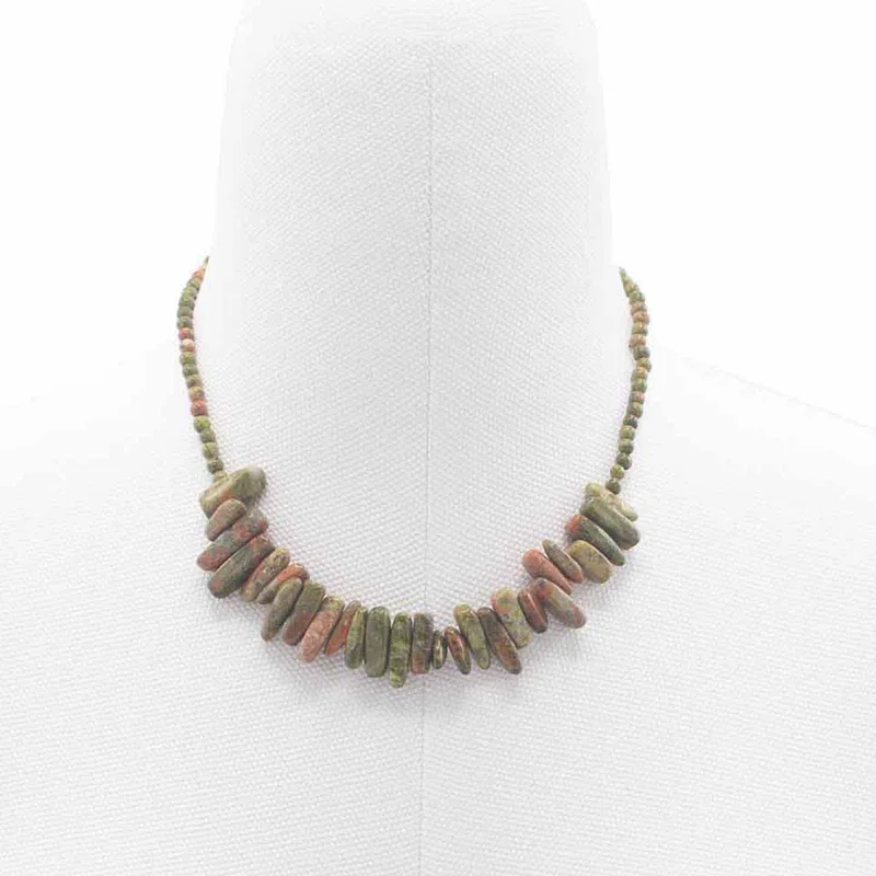 Longstone Gem Necklace Moss Agate