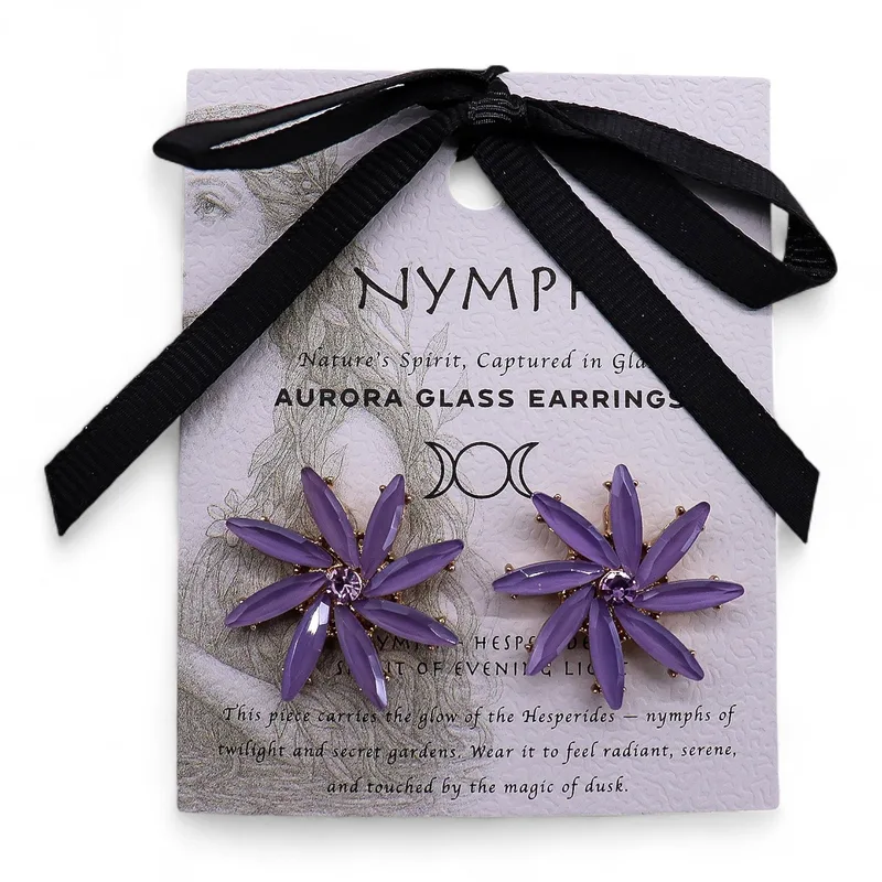 Lavanda - Vintage Glass - Fiori - Earrings — foto 4
