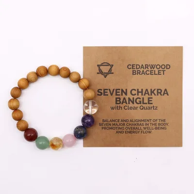 Cedarwood & Seven Chakra Bangle — foto 3