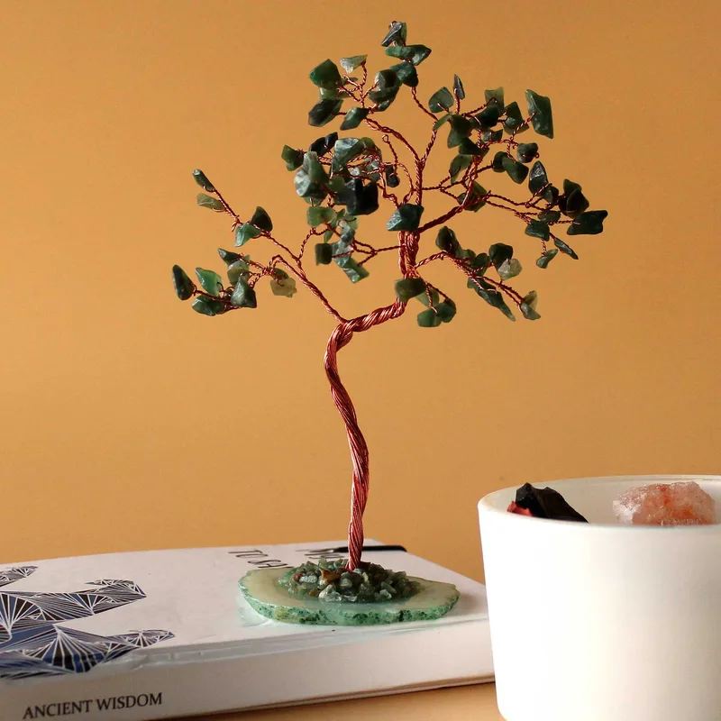 Lrg Gemstone Albero Verde Aventurine on Verde Agate Base