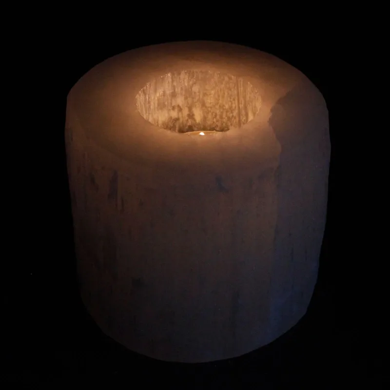 Selenite Cylinder Candela Porta 8 cm — foto 2