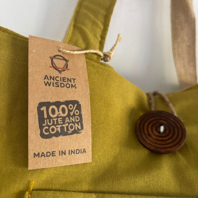 Reversible Jute & Cotton Big Bag Pistachio — foto 1