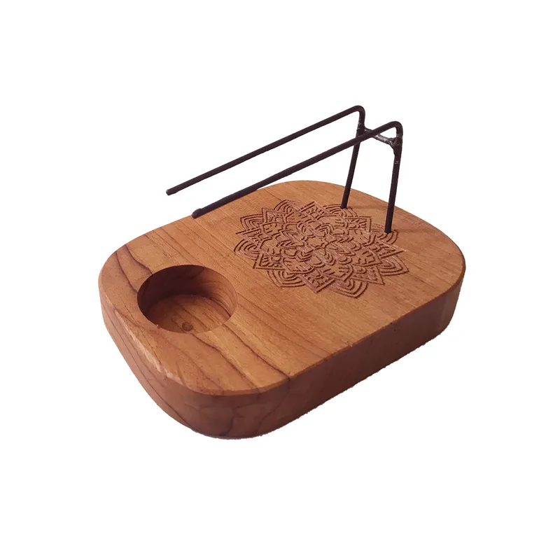 Palo Santo Heater Teak Legno Mandala Design