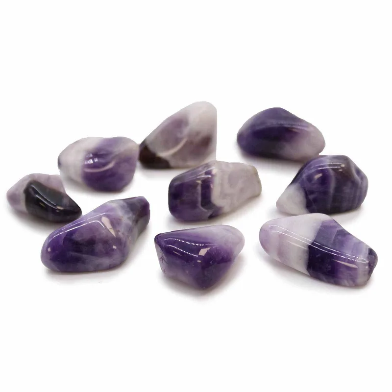 Pack of 24 Tumble Stone Amethyst Banded M
