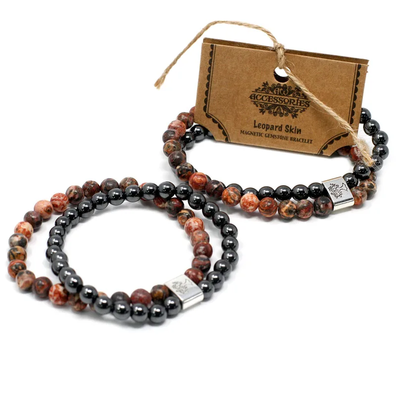 Bracciale Gemma Magnetica - Pelle Leopardo — foto 2