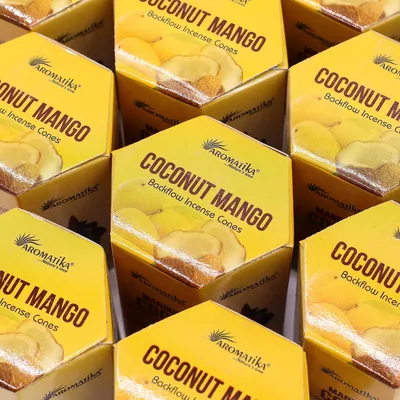 Pacchetto Incenso Backflow Masala – 10 unità, Cocco e Manghe — foto 4