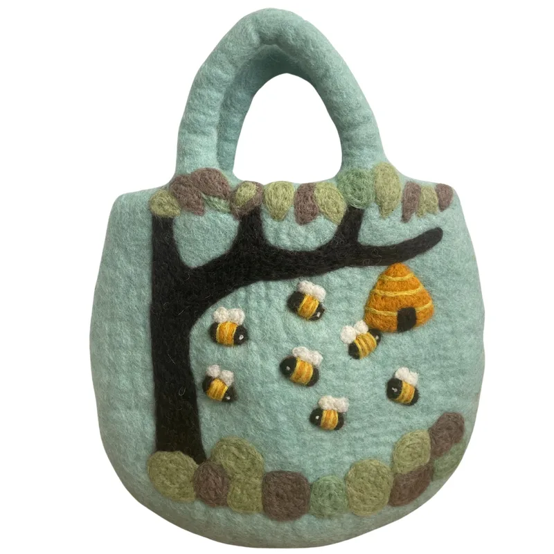 Albero and Beehive Felted Bag 35x27cm — foto 3